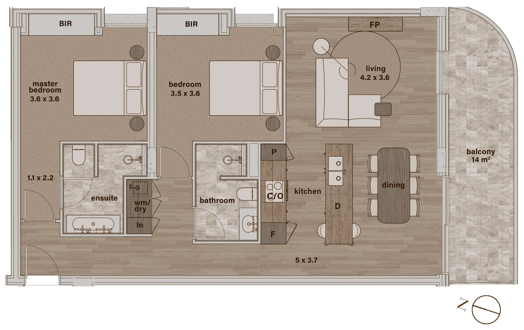 Floor plan, residence 403