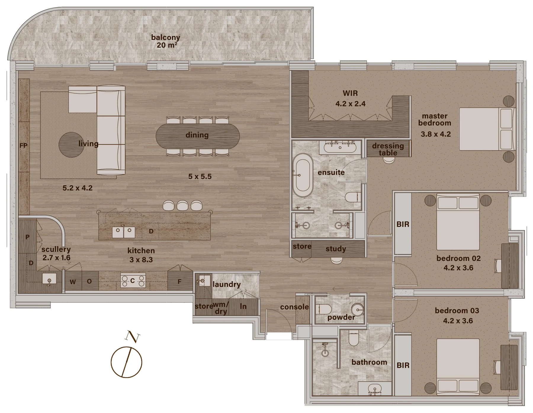 Floor plan, residence 601