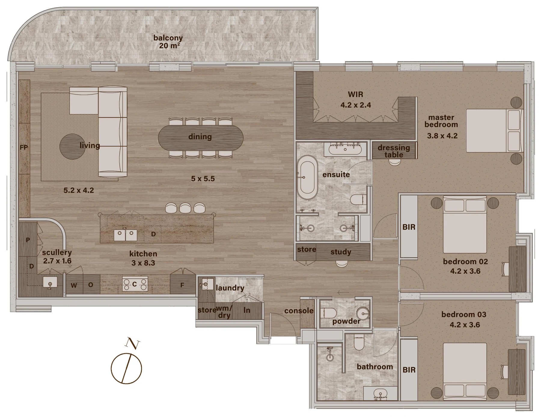 Floor plan, residence 701